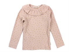 Petit Piao t-shirt adope rose/mustard gold dots